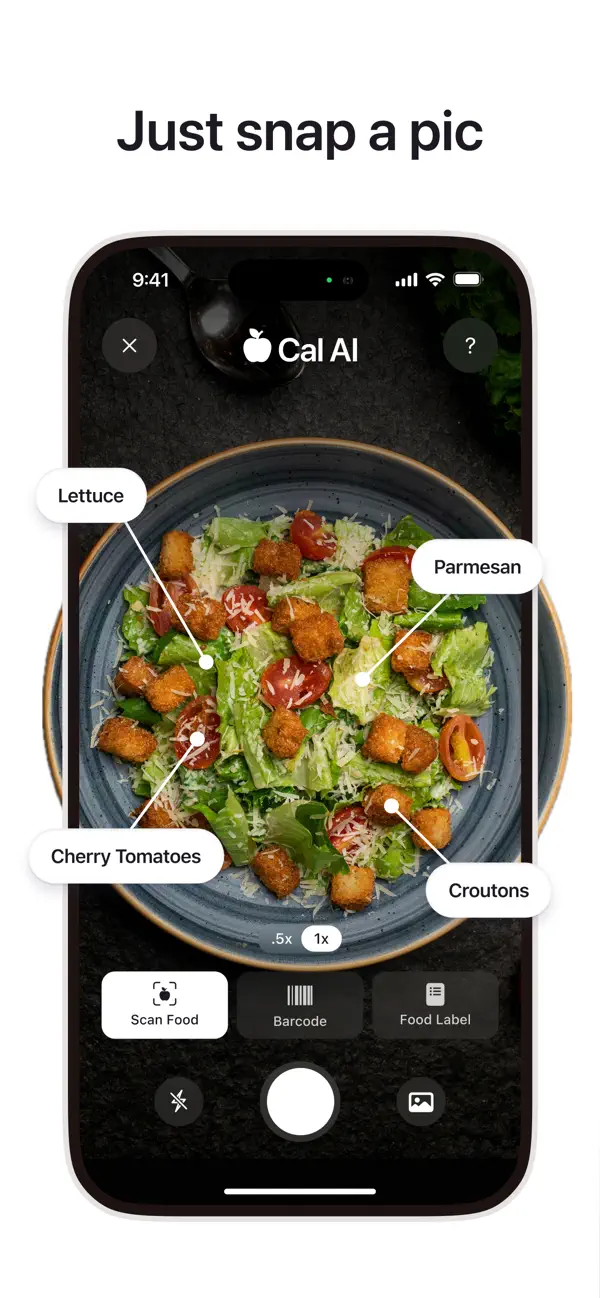Cal AIの食事記録画面